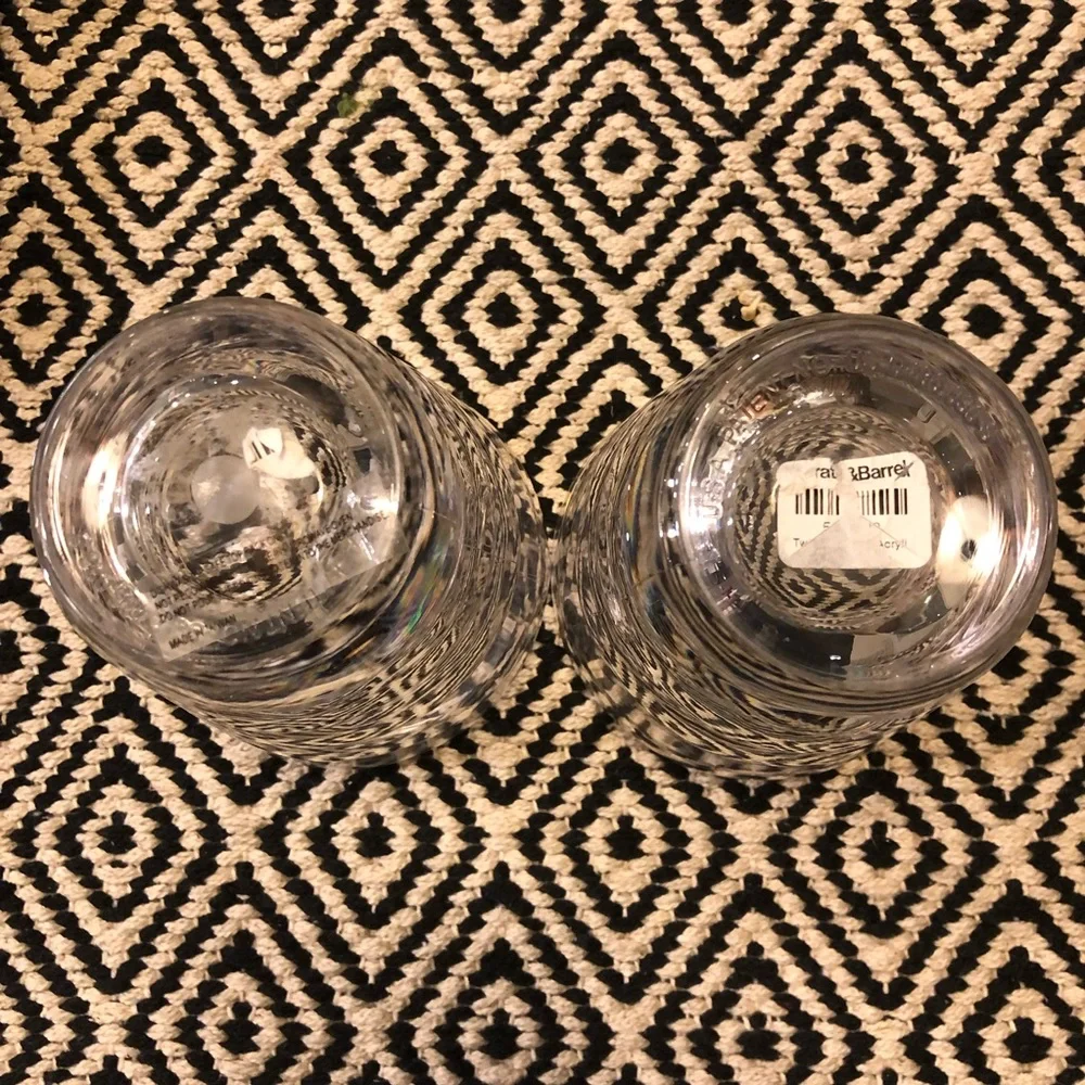 Crate&Barrel Clear Acrylic Tumblers (Set of 2)